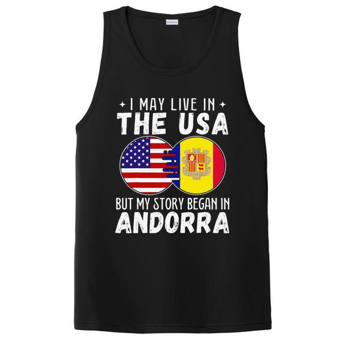 I May Live In The Usa But My Story Began In Andorra PosiCharge Competitor Tank