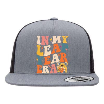 In My Leap Year Era Leap Year 2024 Birthday Groovy Flat Bill Trucker Hat