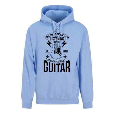 I Might Look Like Im Listening To You Guitar Player Unisex Surf Hoodie