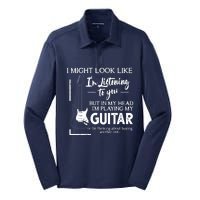 I Might Look Like Im Listening To You Music Guitar Silk Touch Performance Long Sleeve Polo