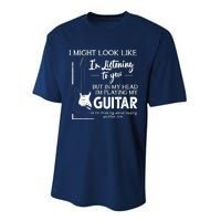 I Might Look Like Im Listening To You Music Guitar Performance Sprint T-Shirt