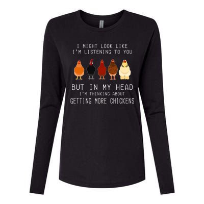 I Might Look Like I'm Listening To You But In My Head Womens Cotton Relaxed Long Sleeve T-Shirt