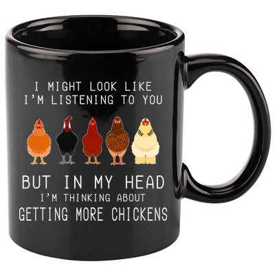 I Might Look Like I'm Listening To You But In My Head 11oz C Handle Ceramic Mug