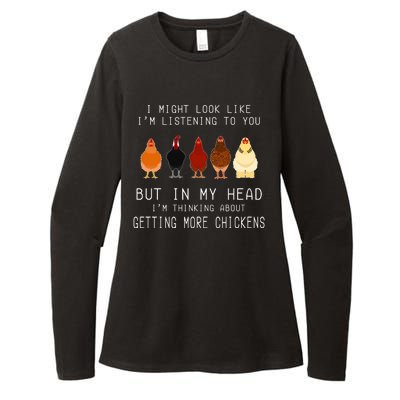 I Might Look Like I'm Listening To You But In My Head Womens CVC Long Sleeve Shirt