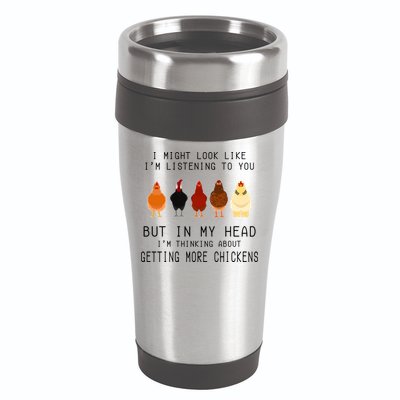 I Might Look Like I'm Listening To You But In My Head 16oz Travel Tumbler