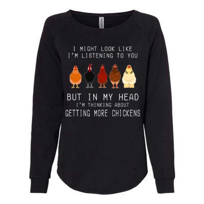 I Might Look Like I'm Listening To You But In My Head Womens California Wash Sweatshirt