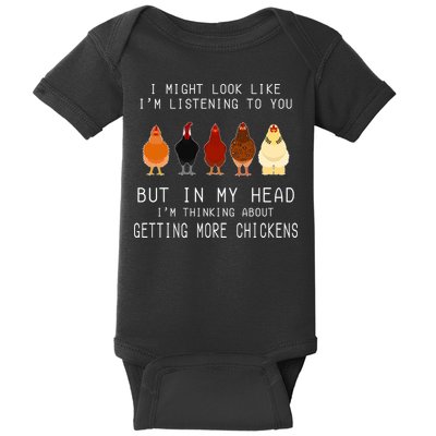 I Might Look Like I'm Listening To You But In My Head Baby Bodysuit