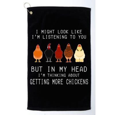 I Might Look Like I'm Listening To You But In My Head Golf Towel