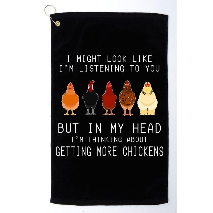 I Might Look Like I'm Listening To You But In My Head Golf Towel