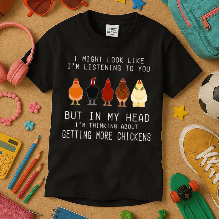 I Might Look Like I'm Listening To You But In My Head Kids T-Shirt
