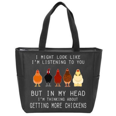 I Might Look Like I'm Listening To You But In My Head Zip Tote Bag