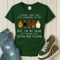 I Might Look Like I'm Listening To You But In My Head Womens T-Shirt