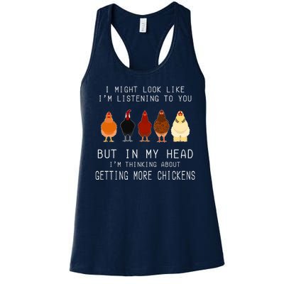 I Might Look Like I'm Listening To You But In My Head Women's Racerback Tank