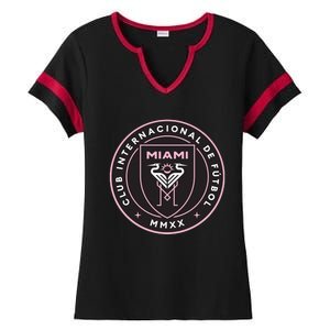 Inter Miami Logo Ladies Halftime Notch Neck Tee