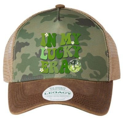 In My Lucky Era St Patrick Paddy Day Retro Disco Ball Gift Legacy Tie Dye Trucker Hat