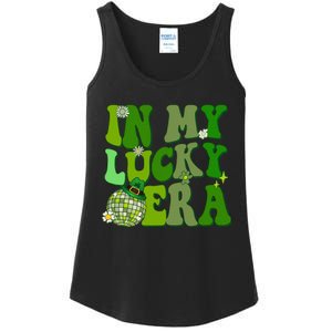 In My Lucky Era St Patrick Paddy Day Retro Disco Funny Ladies Essential Tank