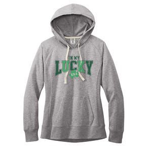 In My Lucky Era Funny Saint PatrickS Day Women's Fleece Hoodie