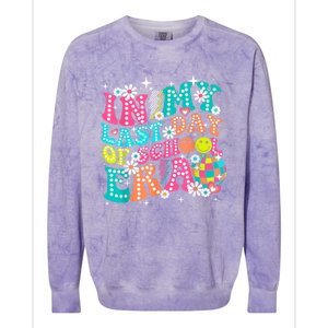 In My Last Day Of School Era Teacher Hello Summer Gift Colorblast Crewneck Sweatshirt