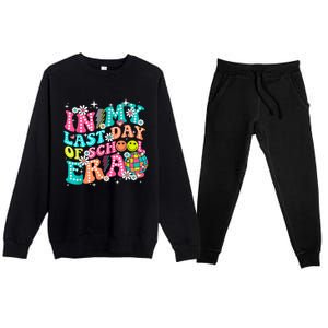 In My Last Day Of School Era Teacher Hello Summer Gift Premium Crewneck Sweatsuit Set