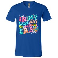 In My Last Day Of School Era Teacher Hello Summer Gift V-Neck T-Shirt