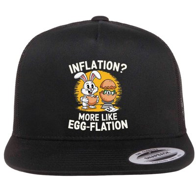 Inflation More Like Eggflation Funny Easter Eggs Humor Flatbill Hat