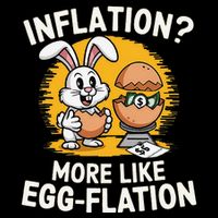 Inflation More Like Eggflation Funny Easter Eggs Humor 16 in Basic Backpack
