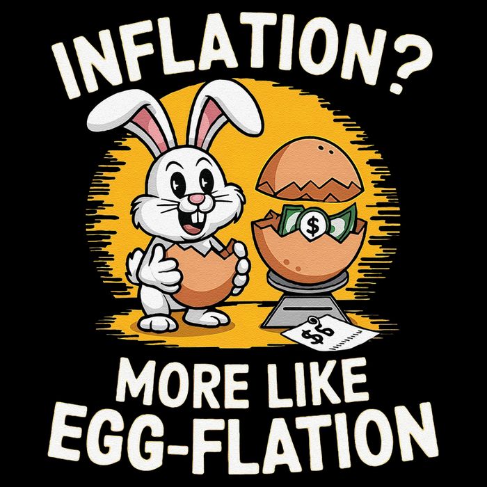 Inflation More Like Eggflation Funny Easter Eggs Humor 16 in Basic Backpack