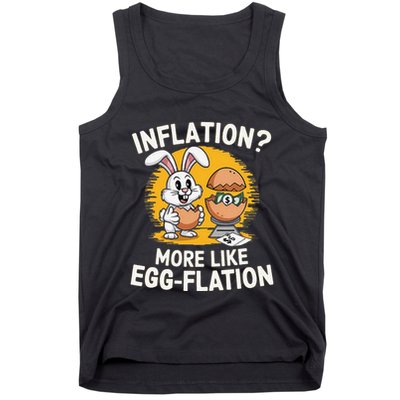 Inflation More Like Eggflation Funny Easter Eggs Humor Tank Top