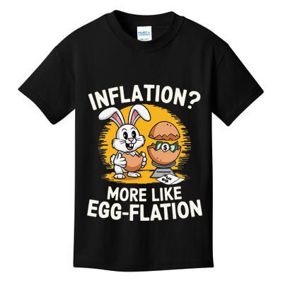 Inflation More Like Eggflation Funny Easter Eggs Humor Kids T-Shirt