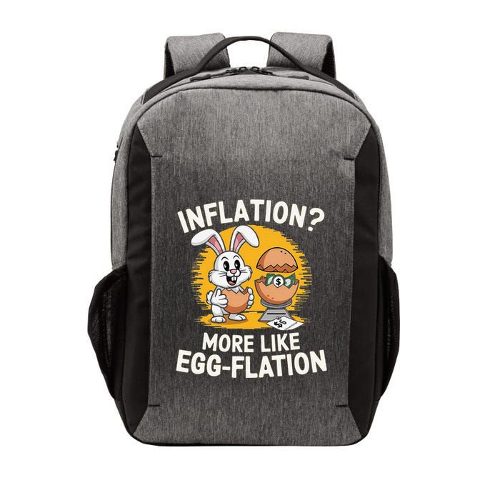 Inflation More Like Eggflation Funny Easter Eggs Humor Vector Backpack