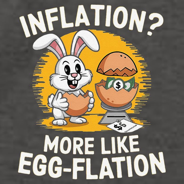 Inflation More Like Eggflation Funny Easter Eggs Humor Vector Backpack