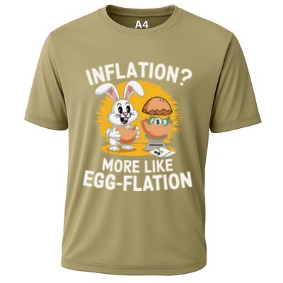 Inflation More Like Eggflation Funny Easter Eggs Humor Performance Shirt