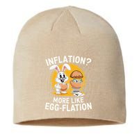 Inflation More Like Eggflation Funny Easter Eggs Humor Sustainable Beanie