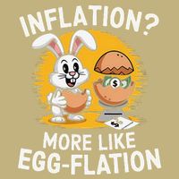Inflation More Like Eggflation Funny Easter Eggs Humor Sustainable Beanie