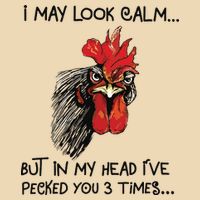 I May Look Calm Chicken Funny Rooster Tee Zip Tote Bag