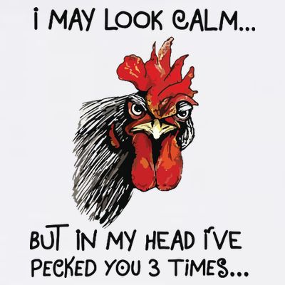 I May Look Calm Chicken Funny Rooster Tee T-Shirt