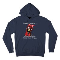 I May Look Calm Funny Chicken Farm Sarcastic Hoodie