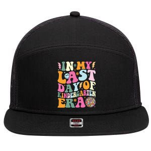 In My Last Day Of Kindergarten Era Last Day Of School 7 Panel Mesh Trucker Snapback Hat