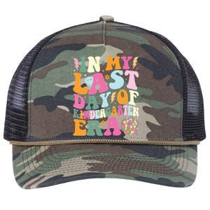 In My Last Day Of Kindergarten Era Last Day Of School Retro Rope Trucker Hat Cap