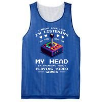 I Might Look Like IM Listening To You Video Games Gamer Meaningful Gift Mesh Reversible Basketball Jersey Tank