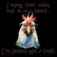 I May Look Calm But In My Head Ive Pecked You 3 Times Stripe Pom Pom Beanie