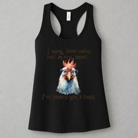 I May Look Calm But In My Head Ive Pecked You 3 Times Womens Tank Top
