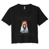 I May Look Calm But In My Head Ive Pecked You 3 Times Crop Top