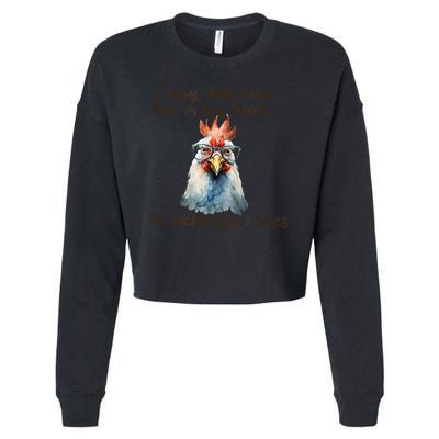 I May Look Calm But In My Head Ive Pecked You 3 Times Cropped Pullover Crew