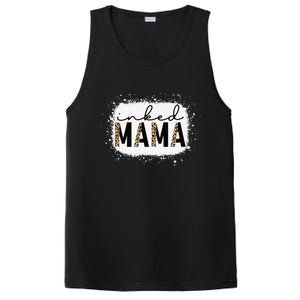 Inked Mama Leopard Tattoo Mom Funny Mother's Day Bleached PosiCharge Competitor Tank