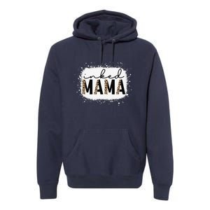 Inked Mama Leopard Tattoo Mom Funny Mother's Day Bleached Premium Hoodie