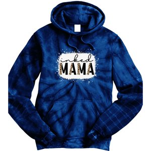 Inked Mama Leopard Tattoo Mom Funny Mother's Day Bleached Tie Dye Hoodie