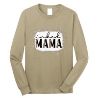 Inked Mama Leopard Tattoo Mom Funny Mother's Day Bleached Long Sleeve Shirt