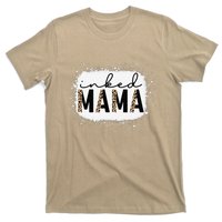 Inked Mama Leopard Tattoo Mom Funny Mother's Day Bleached T-Shirt