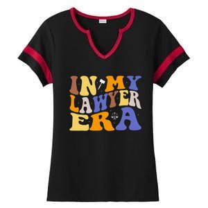 In My Lawyer Era Lawyer Law Attorney Law Student Ladies Halftime Notch Neck Tee